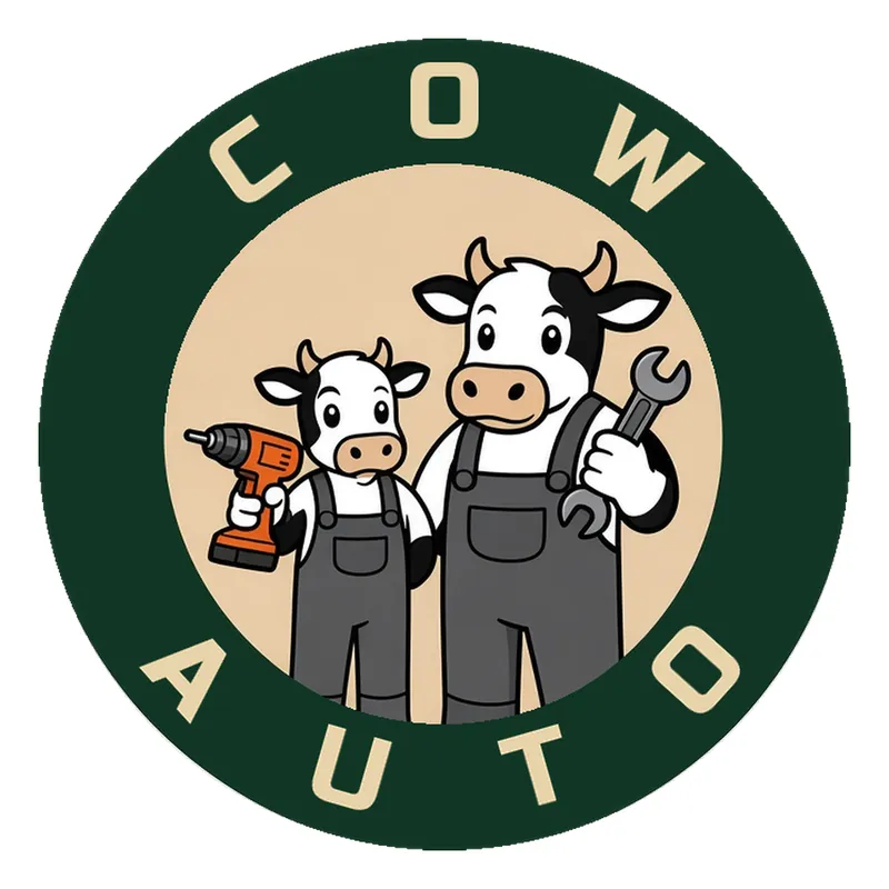 Round COW Auto badge magnet